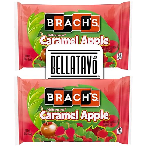 Miniatura 7 de Paquete de dulces de manzana caramelo Incluye dos bolsas de 9 onzas de caramelo Brachs Mellowcreme Caramel Apple Candy Plus un imán de nevera