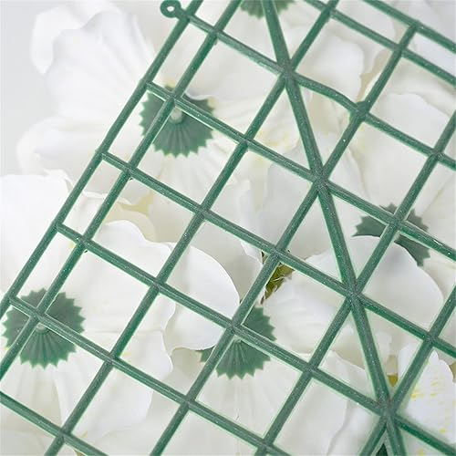 Miniatura 6 de BDBD Paneles de pared de flores artificiales, 4 piezas, tapete decorativo de pared de flores sintéticas de 15 x 15 pulgadas, paneles florales de