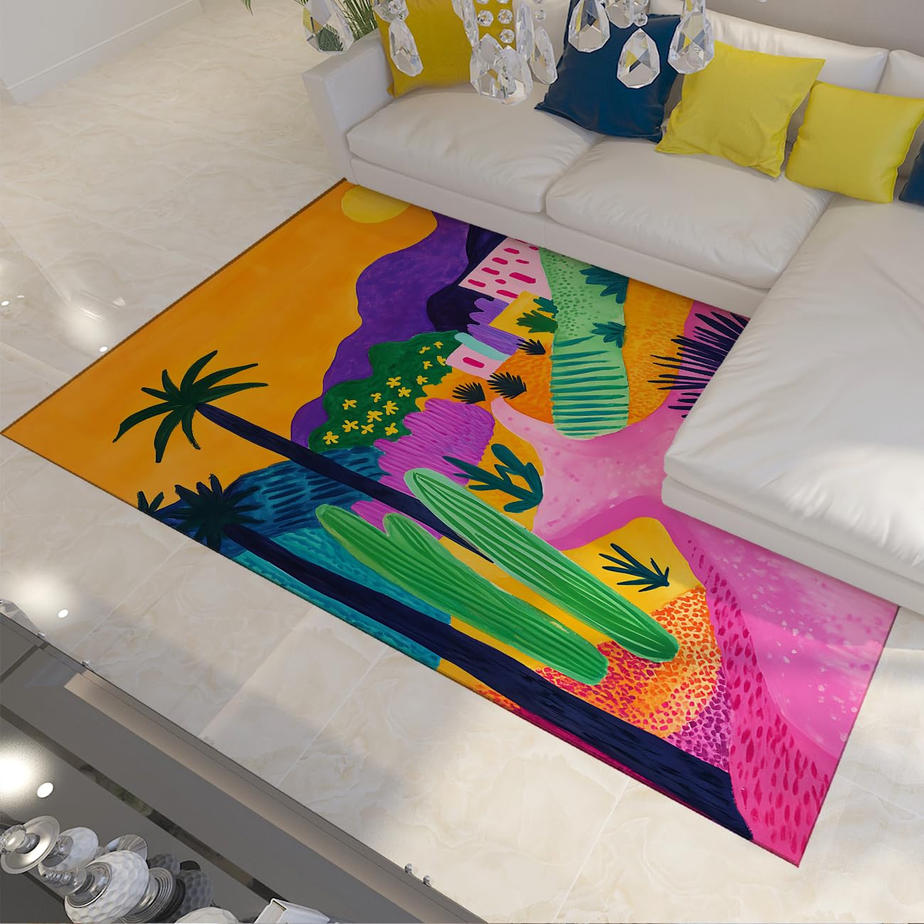 Tapis moderne intérieur grande taille 180x240cm style vintage chic