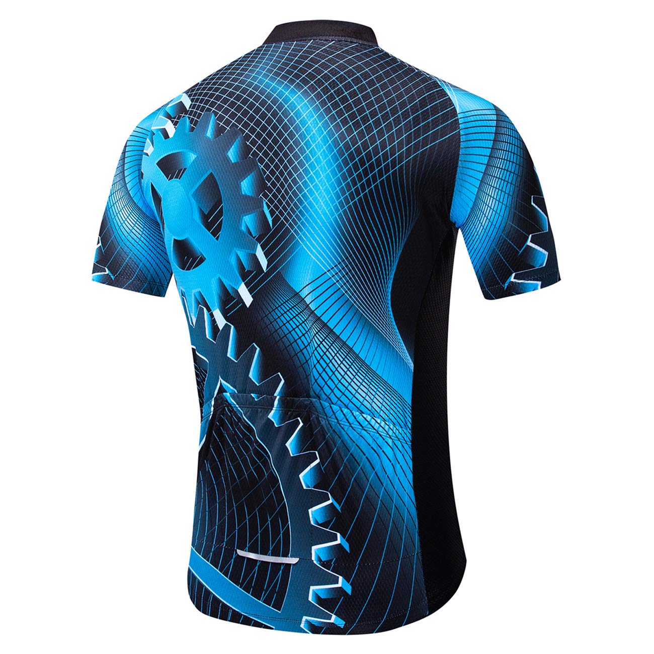 JPO JPO Men's Cycling Jersey Summer Cycling Shirt Short Sleeve Bicycle Clothing Breathable Full Zipper Bicycle Jacket with 3 Pockets, Cc6471, M For Chest 35.4-37.8