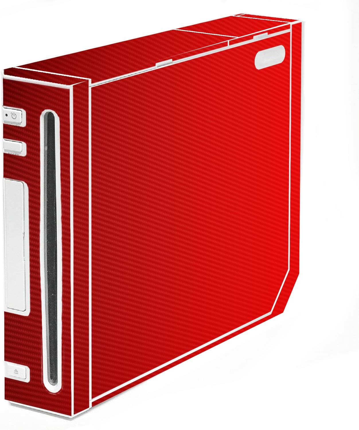 LidStyles Vinyl Protection Skin Kit Decal Sticker Compatible with Wii Console (Red Carbon Fiber)