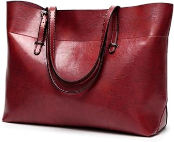 Tote Bag, Mens, Womens, Business, Large, Stylish, Leather, Fashionable Item, Solid, Vintage, Commuting to Work or School, Genuine Leather, Many Pockets, Multifunctional, Unisex, Simple and