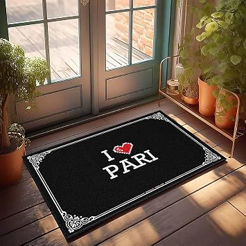 Bathmat Soft | I Love Pari - Cool Stuff for Teen Boys & Washable Living Room/Funny Bath - Bathroom Rug Runner Non Slip, Plastic50X80CM