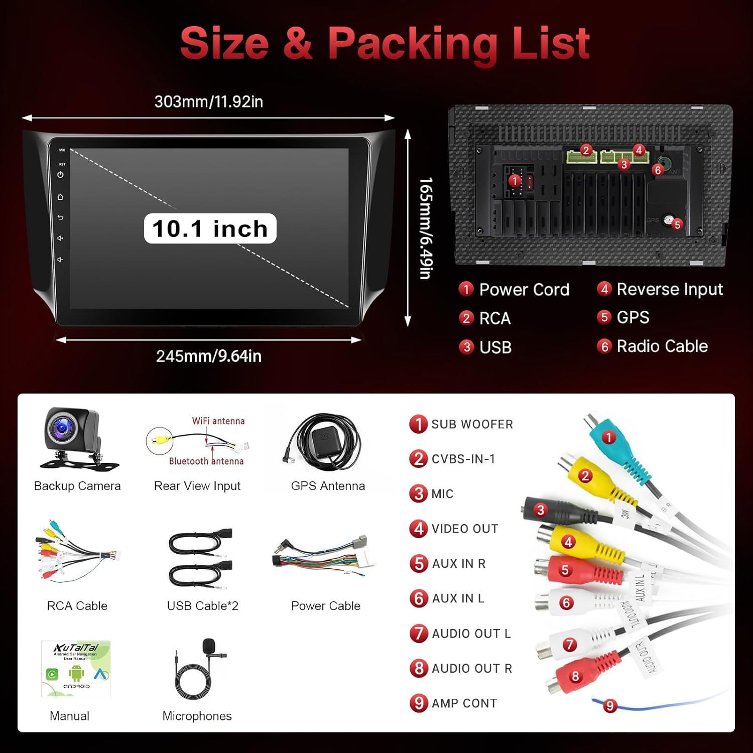 Android Car Radio for Nissan Sentra Sylphy 2013 2014 2015 2016 2017 2018 2019-10.1 Inch Touch Screen Head Unit Stereo with Carplay&Android Auto&Mirror Link GPS WiFi FM SWC Mic Backup Camera