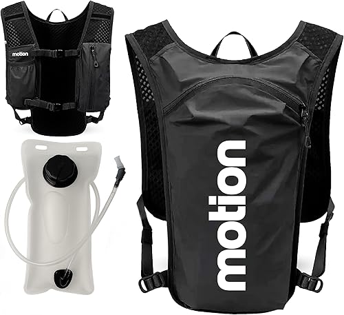 Chaleco de hidratación para correr para hombres y mujeres, mochila de hidratación reflectante ligera con bolsa de agua de 1.5 L para senderismo,
