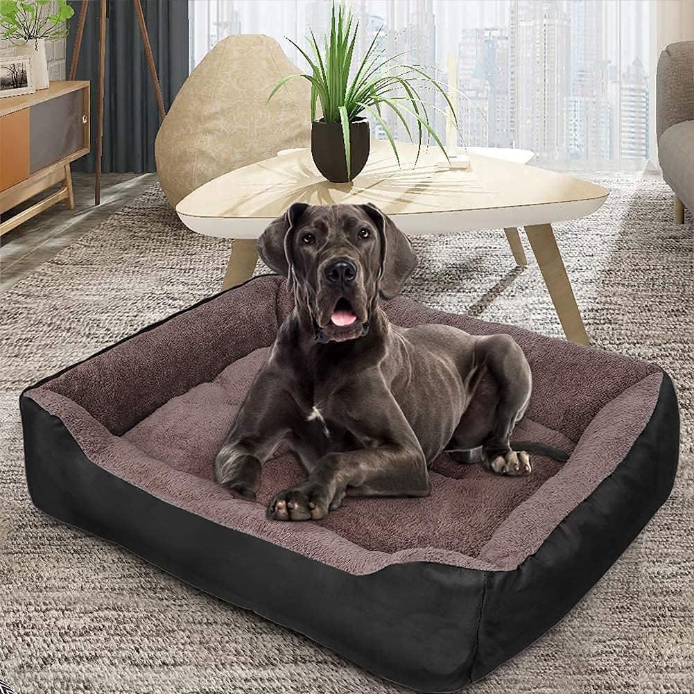 CLOUDZONE Dog Beds for Large Dogs, Large Dog Bed Machine Washable Rectangle Breathable Soft Padding with Nonskid Bottom Pet Bed for Medium and Large Dogs or Multiple.