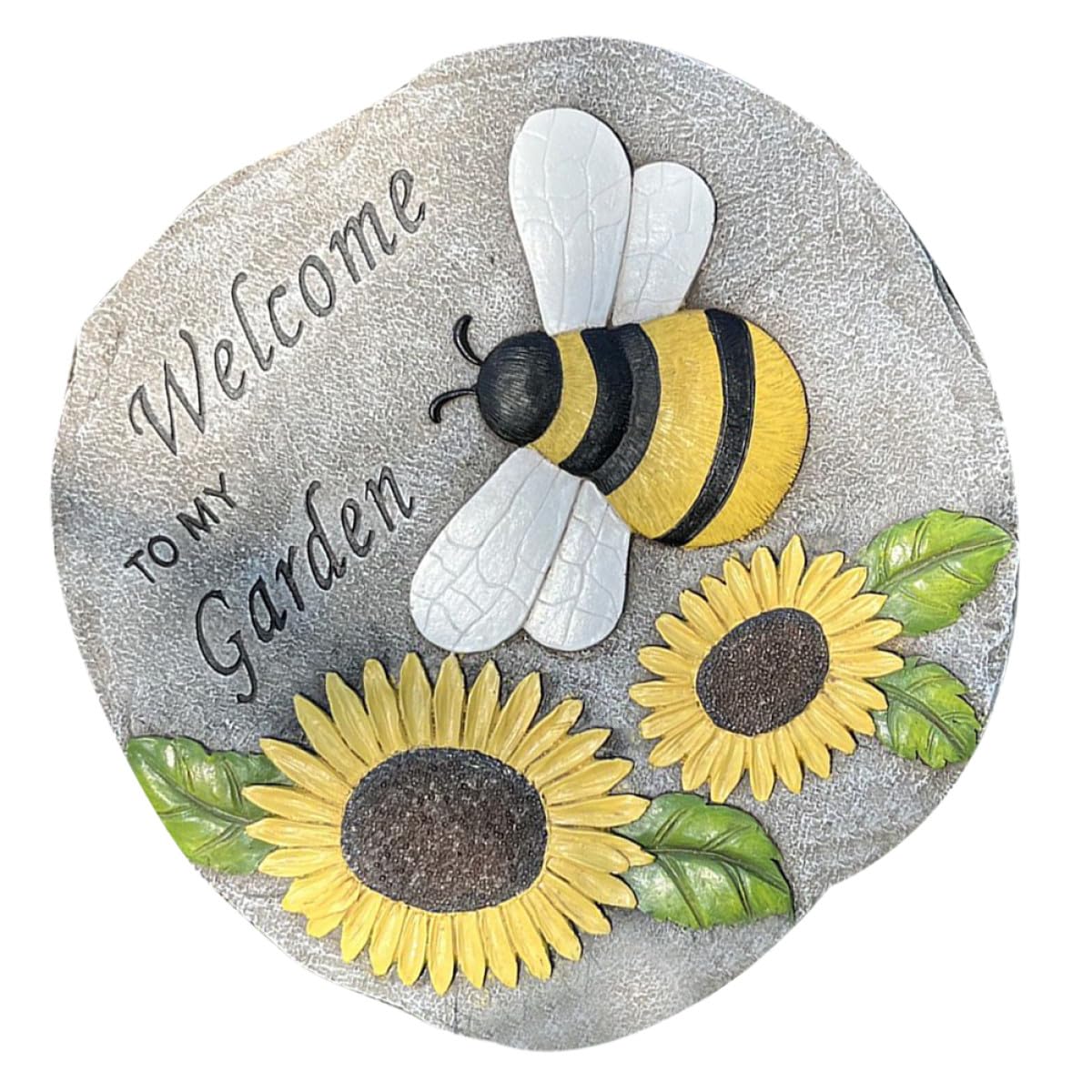 Pietra Decorativa in Resina per Giardino Stepping Stone con Bambú per Prato Esterno Giardino o Terrazza