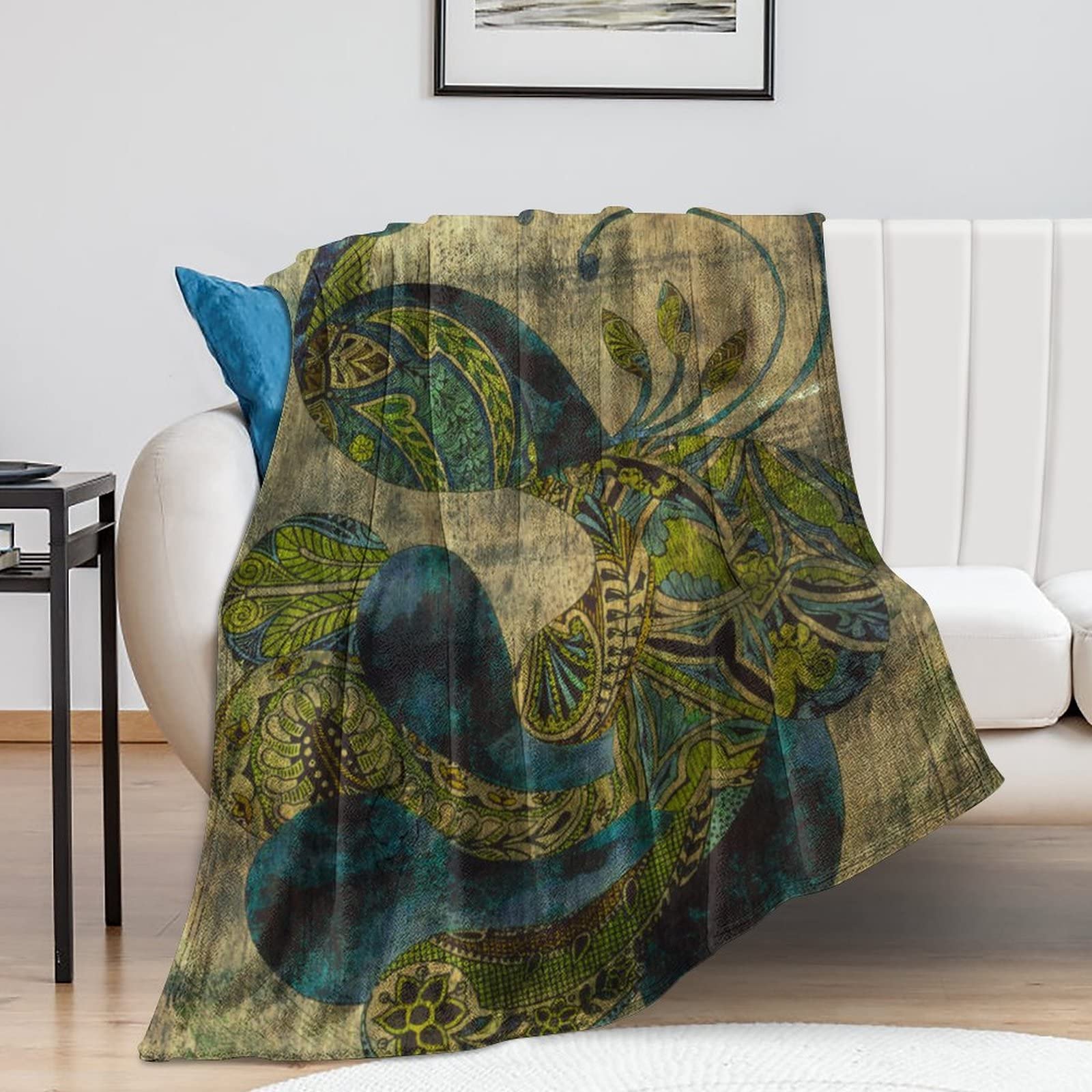 Couverture de canapé paon pour des soirées d'hiver chaudes au salon ou au bureau