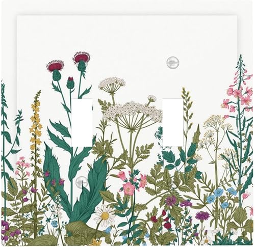 Miniatura 167 de Cubiertas de Interruptor de Luz de 1 Pandilla Bosques Animales Flores Hierba Árboles Placa de Pared Decorativa Interruptor Eléctrico para Decoración