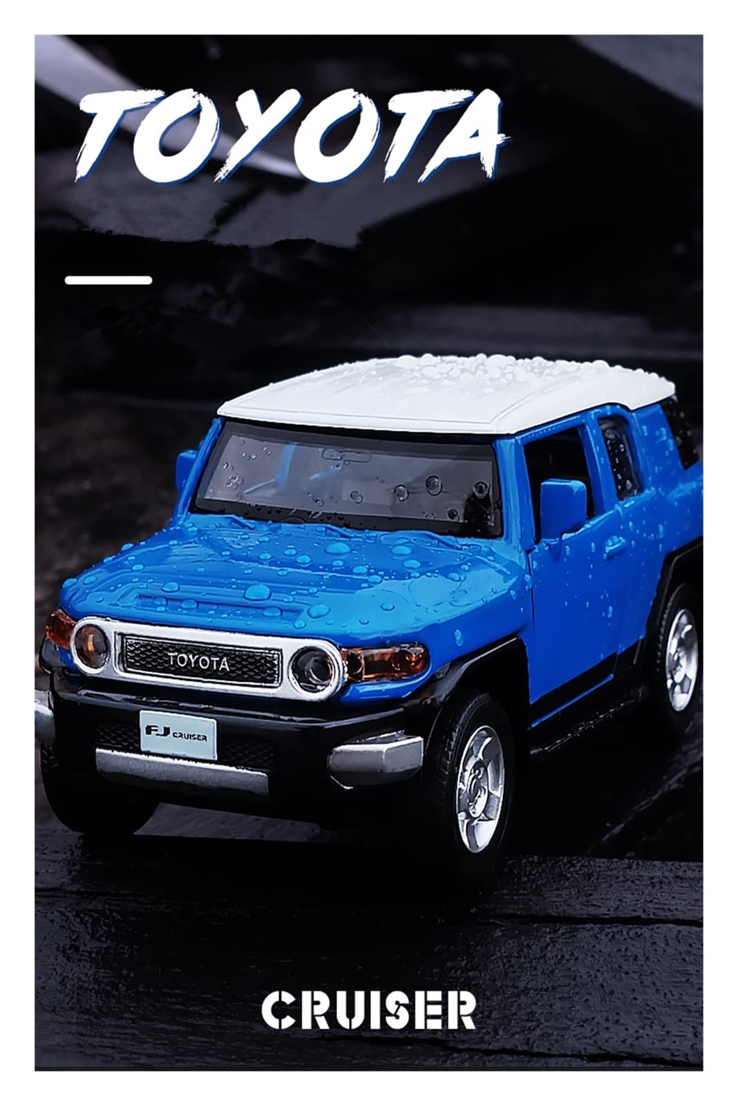 Veicoli a Motore in Scala 1:32 Para TOYOTA FJ Cruiser Aleación De Simulación Todoterreno Modelo De Coche Fundido A Presión Sonido Ligero Vehículo De Juguete Modello di Auto Replica ( Color : Black )