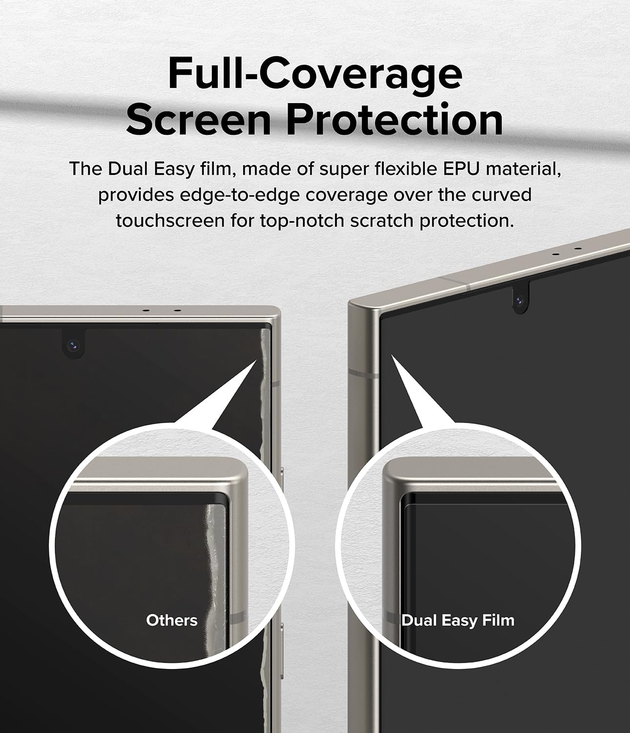 Ringke Onyx Case Compatible with Galaxy S24 Ultra [Magnetic Black] + Dual Easy Film Compatible with Galaxy S24 Ultra [2 Pack]