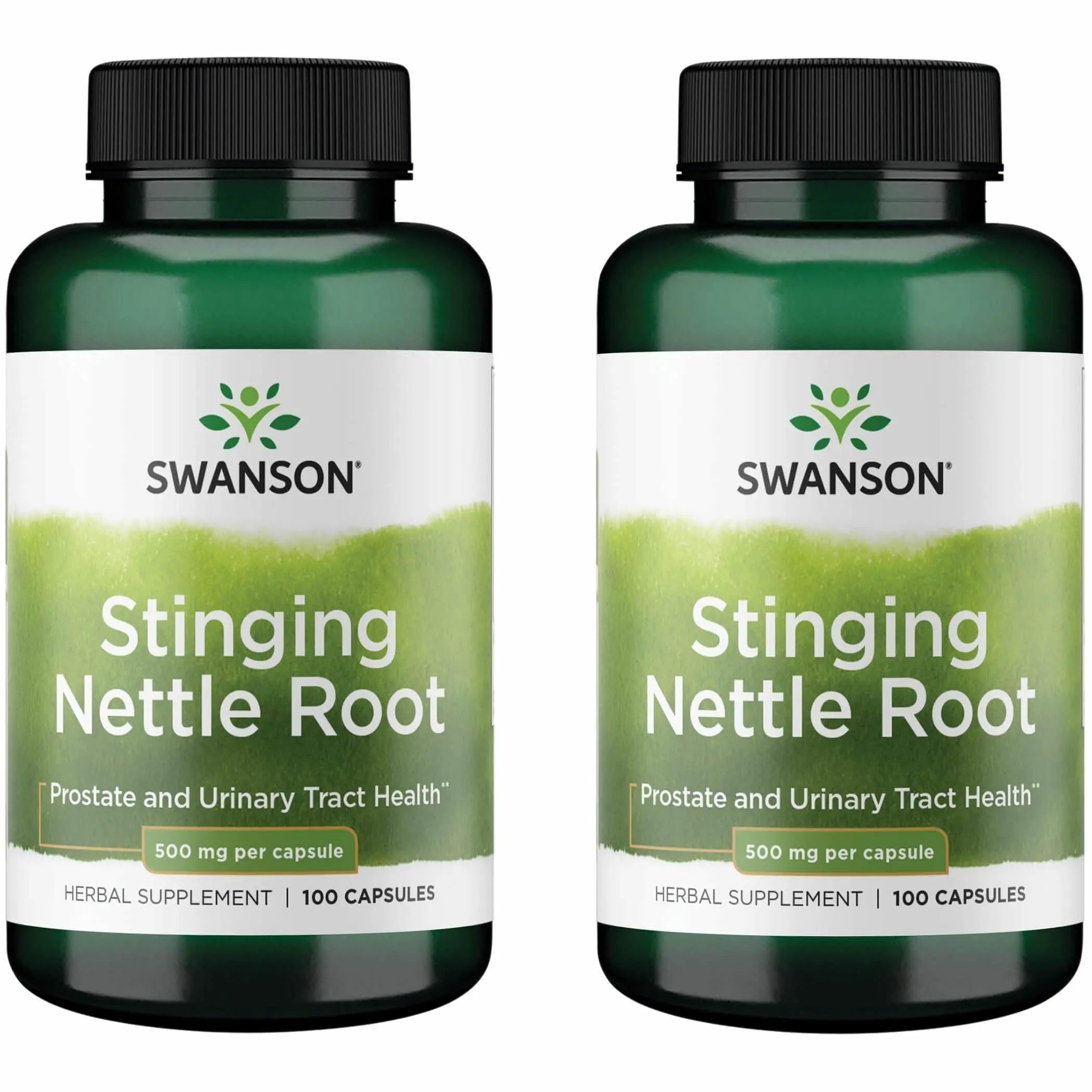Swanson Stinging Nettle Root (Urtica Dioica), 500 mg, 100 Caps, 2 Pack 100 Count (Pack of 2)