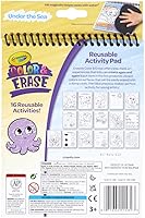 Vista 7 de Crayola Bloc de actividades reutilizable para colorear y borrar, bajo el mar, páginas para colorear del océano, actividad para colorear para niños