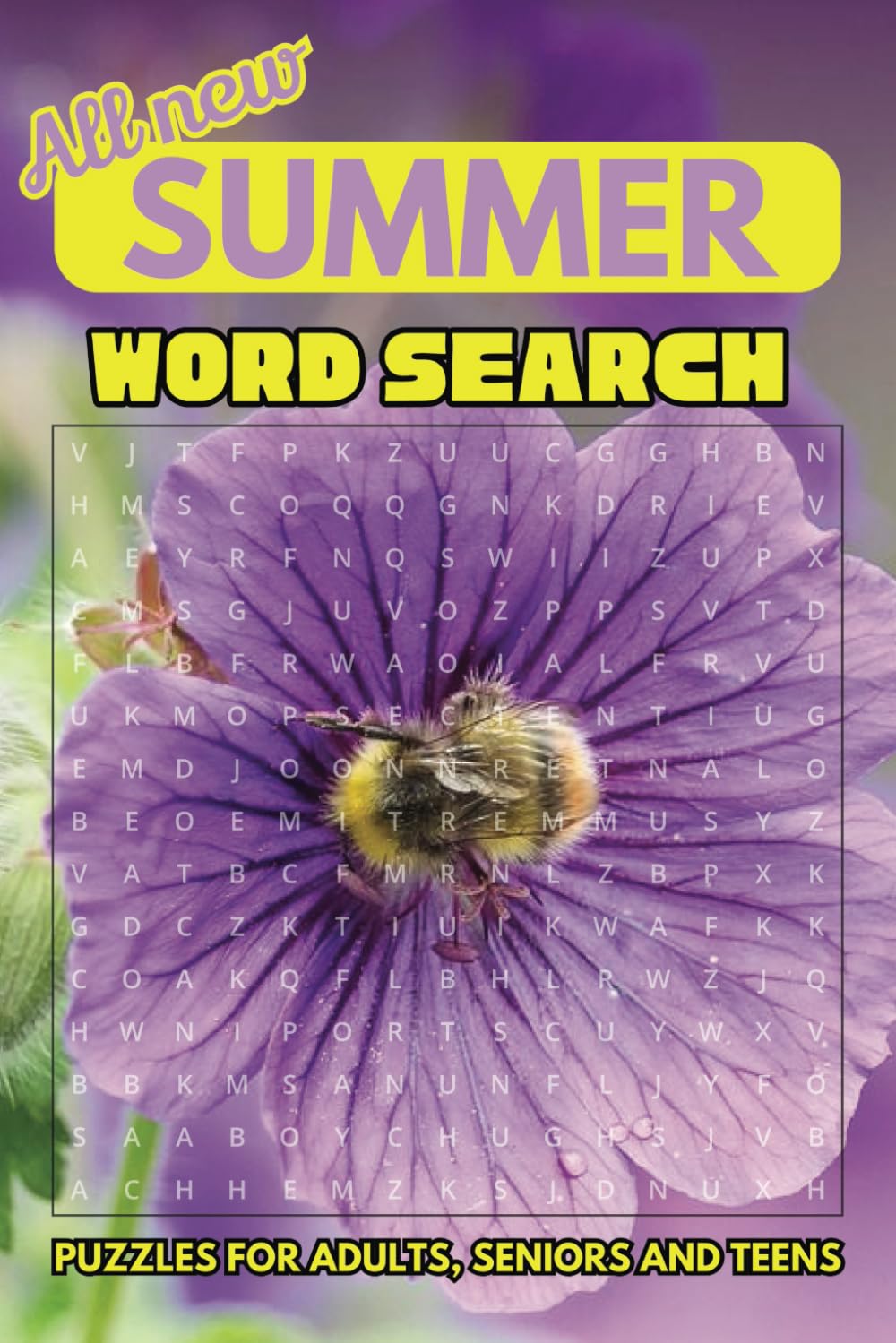 Summer word search puzzle book: word searches with easy to read print about Summer, Camping, Outdoor, Flowers, for Adults, Seniors and Teens