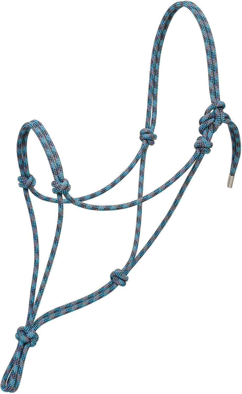 Silvertip Weaver Leather No. 95 Rope Halter, Average, Gray/Royal Blue/Navy/Turquoise,35-9505-T33