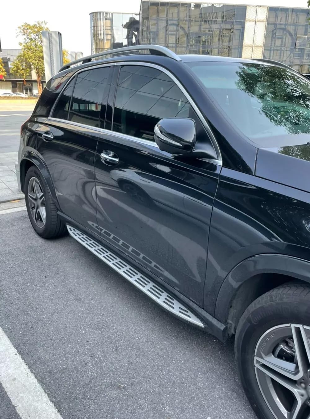 2PCS Fits for Side Steps M-B GLE W167 2019 2020 2021 2022 2023 2024 2025 Running Board Silver Nerf Bar