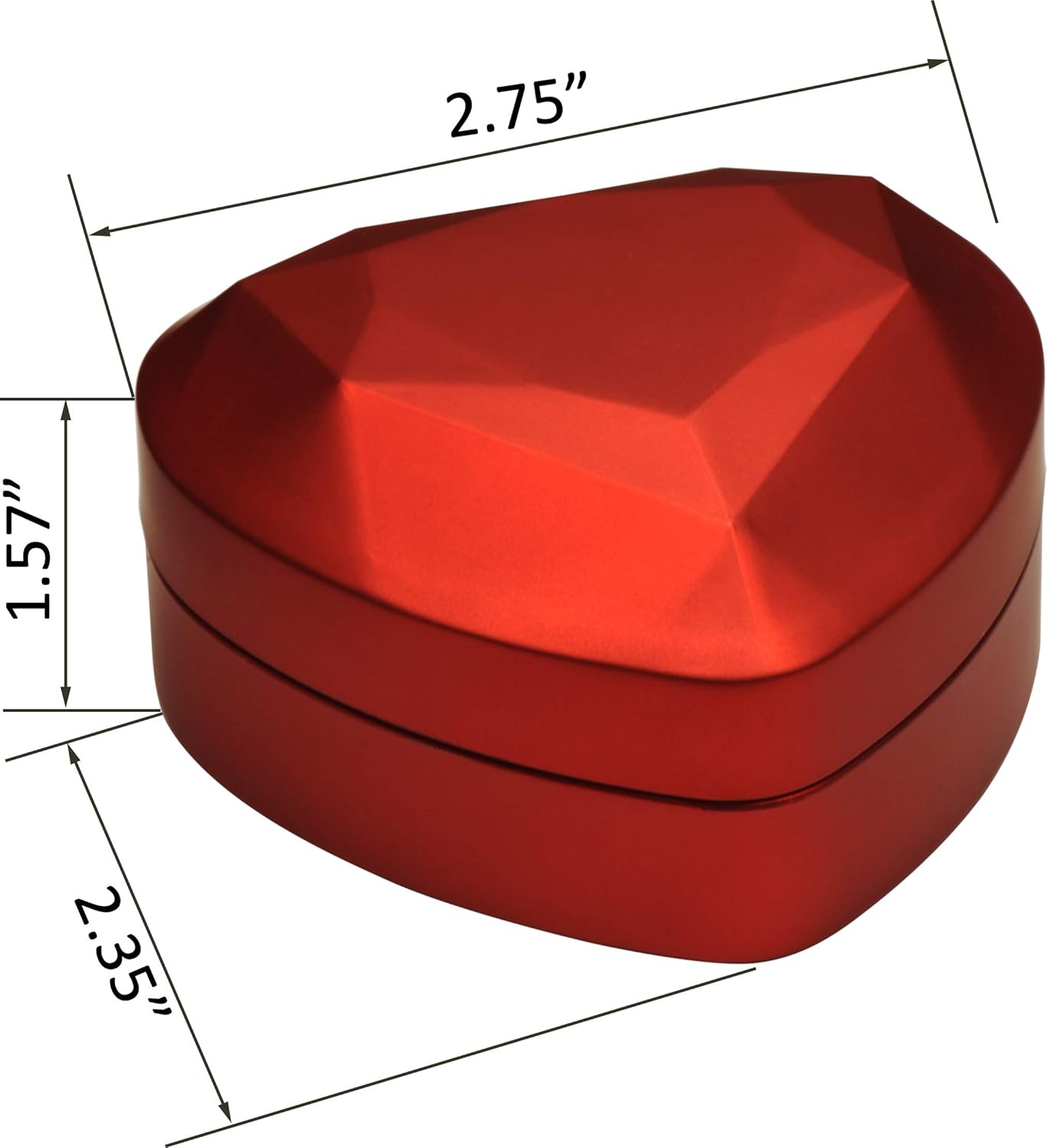LED Red Ring Box for Proposal, Wedding, Engagement, Birthday, Valentine' Day, Mother's Day, Father's Day, Christmas...Luxury Heart Shaped Design LED Ring Jewelry Gift Box with Light thumbnail