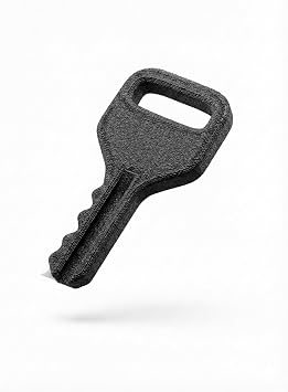 Arlo Ceramic Keychain Box Cutter | Zirconium Blade Key-Shaped EDC Utility Knife for Packages, Tape, Shipping Labels & Mailers | Safe Finger-Friendly Mini Opener for Everyday Carry Black