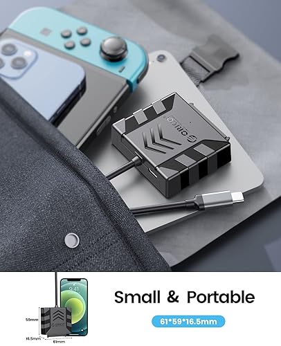 Miniatura 5 de ORICO Caja de disco duro, cable SATA a USB de 2.5 pulgadas, cable USB C a SATA III para disco duro HDDSSD de 2.5 pulgadas, compatible con UASP con