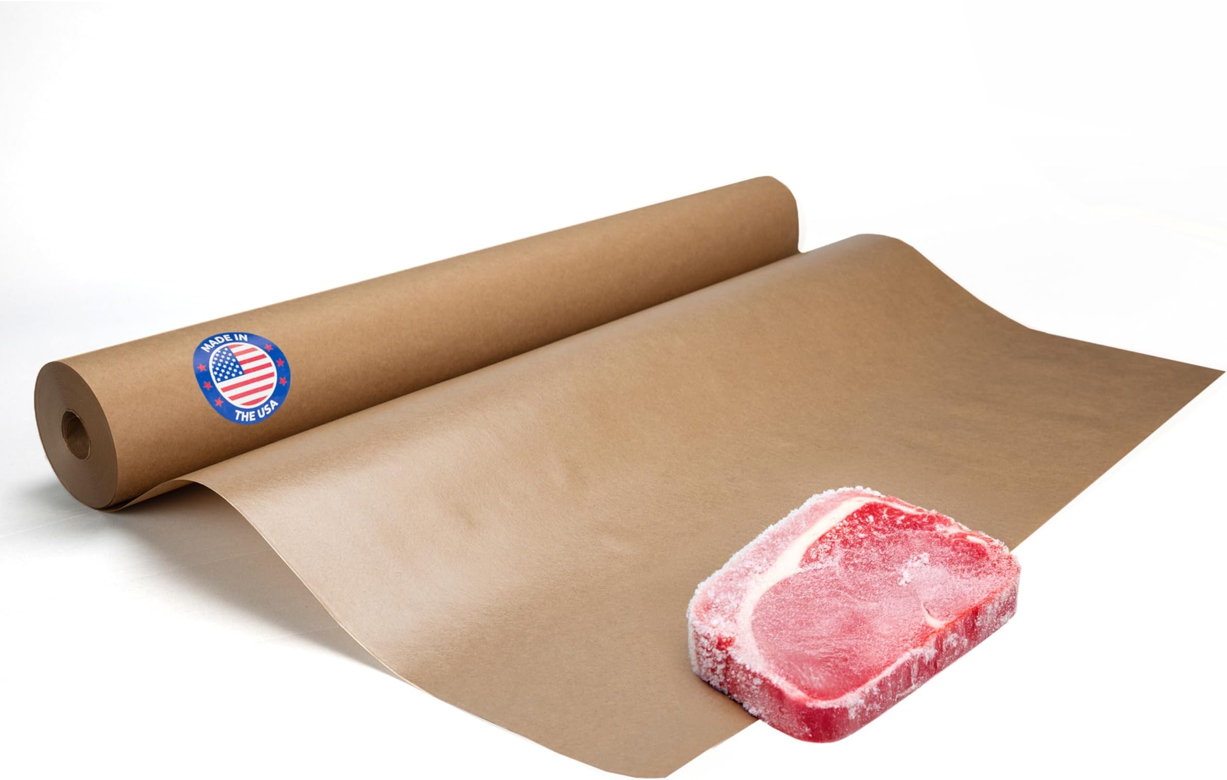 - Brown Freezer Paper Roll 24" x 1800" (150 feet) - USA-made Freezer Paper for Meat & Fish - Food Wrapping Paper for Freezing Food - Plastic Coated Brown Freezer Wrap by IDL Packaging