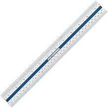 Rok Hardware Measuring Plastic Flexi 12" Easy Read English Metric 305 mm Ruler Converter, ROKRULER2