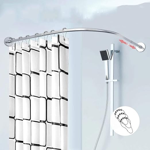 Bastone Tenda Doccia Curvo Wenko - Cromo, Alluminio, Design Moderno - Foto 11