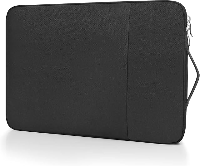 Sarmeley 13 Inch Laptop Sleeve Case Waterproof Laptop Bag Macbook Air Case Computer Pocket Tablet Briefcase Carrying Bag For Hp/Dell/Lenovo/Asus/Acer, Black