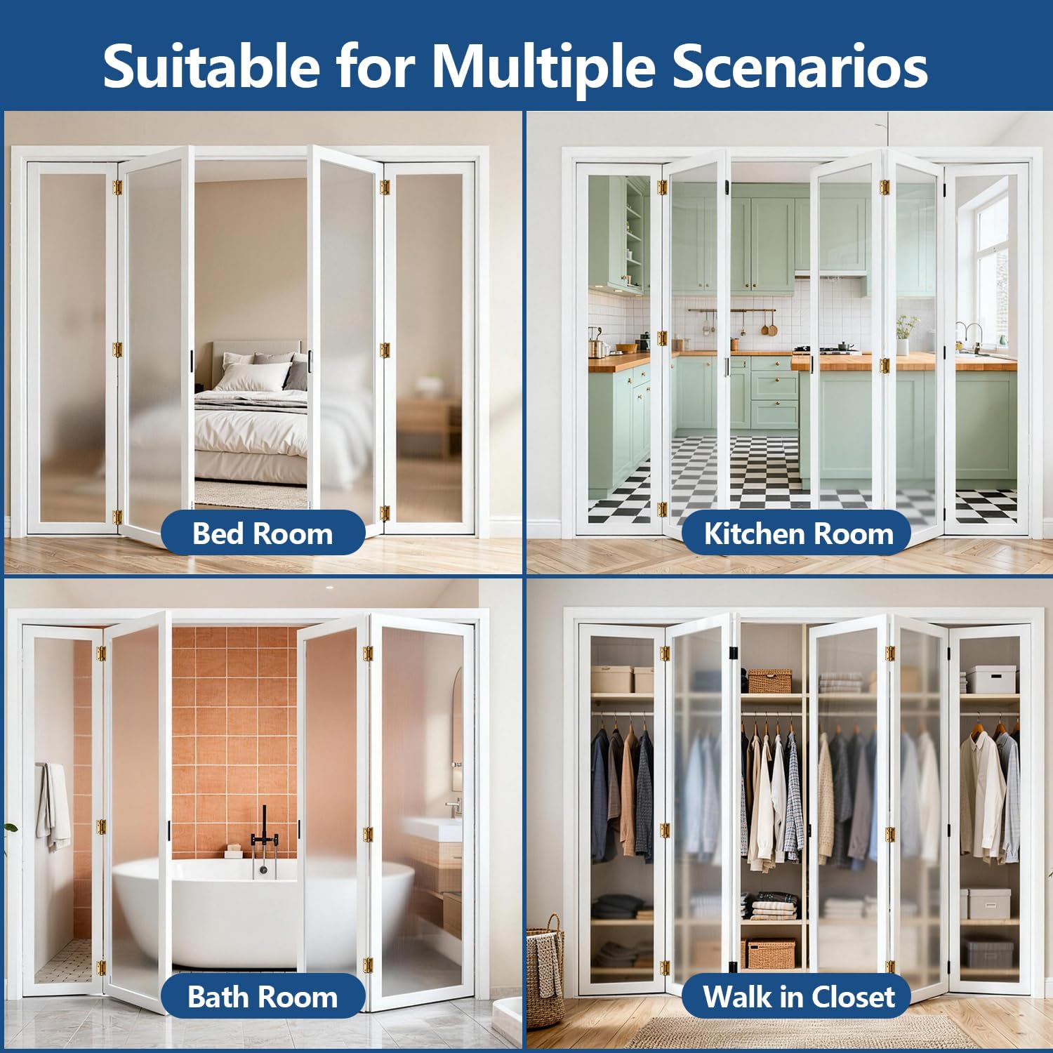 30Inch Bifold Door Hardware Kit for Closet,Folding Door Track | Complete Bi-Fold Doors Set with Pivots & Wheels for One Piece Door Repair/Replacement,200lb Capacity,Easy DIY Installation