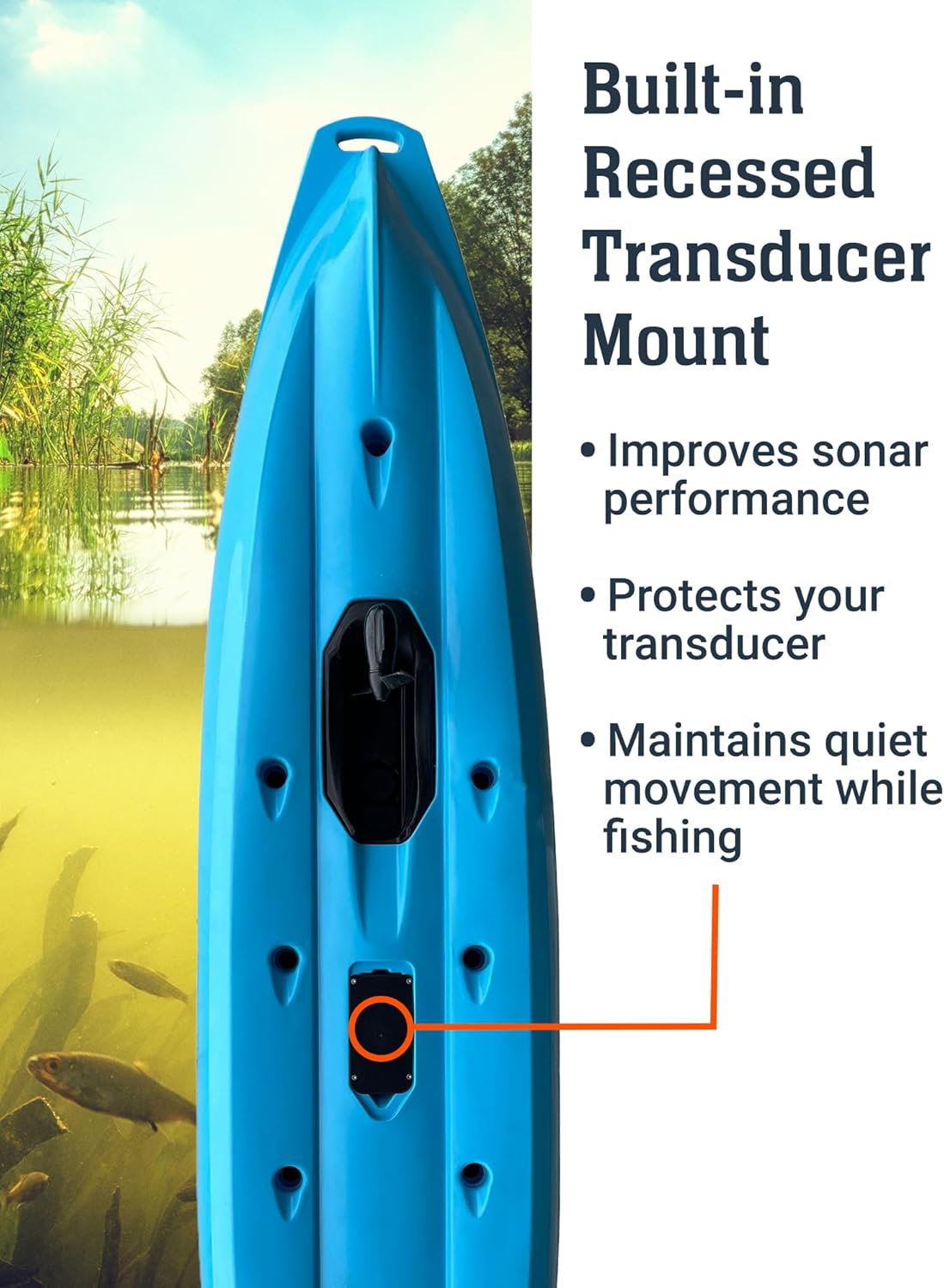 Brooklyn 12.5 Single Pedal Fishing Kayak with Flipper Drive by BKC, Rudder Steering & Aluminum Seat, Sit-On-Top Angler Kayak with Rod Holders, Storage Hatches & 550 lb Capacity (Blue Typhoon)