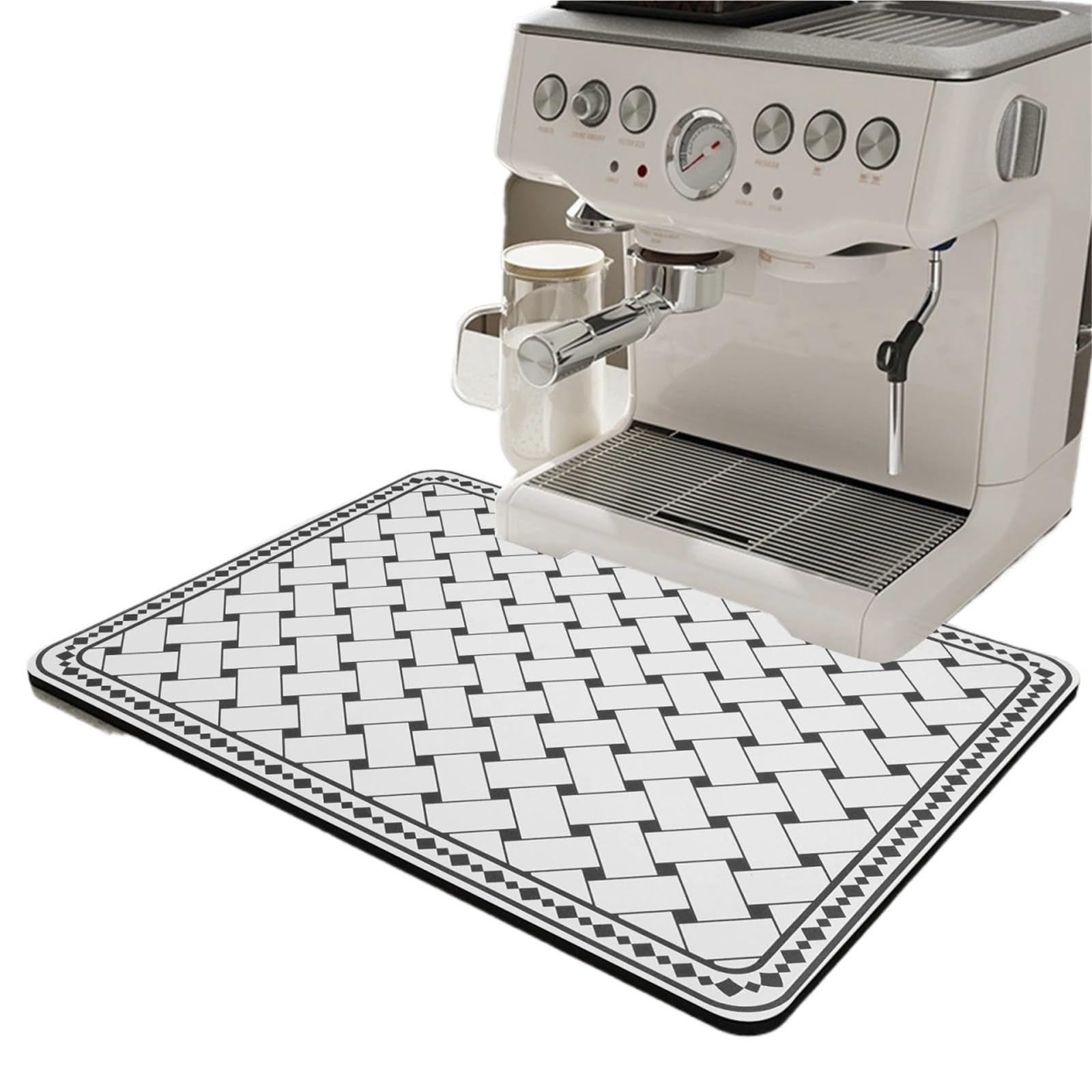 Alfombrilla para Café Bar Tapete for máquina de café, Mantel Individual de Secado rápido, tapete for café de 3 Capas, tapete de Secado de Platos Absorbente rápido, Utensilios de Cocina, 2 uds.