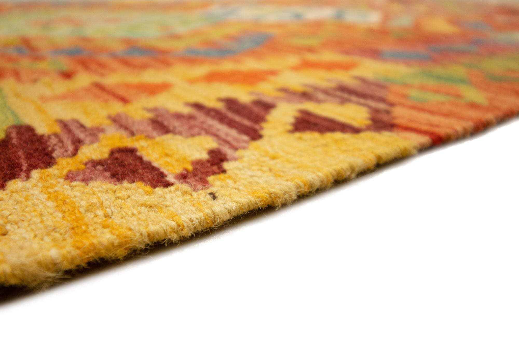 Tapis Kilim 100 % laine 150 x 101 cm, fait à la main, pièce unique style Herat Boho multicolore, tissu plat, tapis d'entrée et chambre