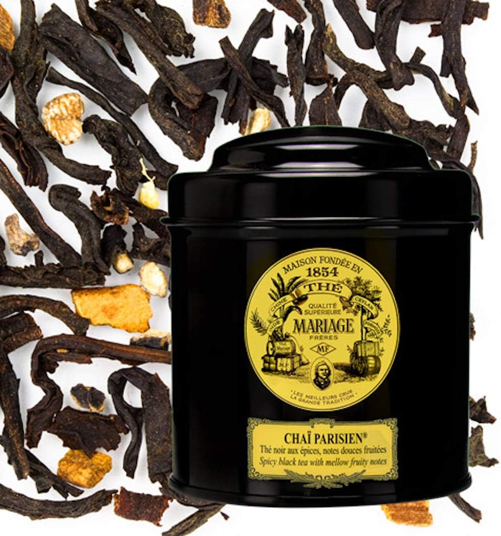 Mariage Freres, Chai Parisien 100g Loose Tea in a Tin Caddy (1 Pack) Usa Stock