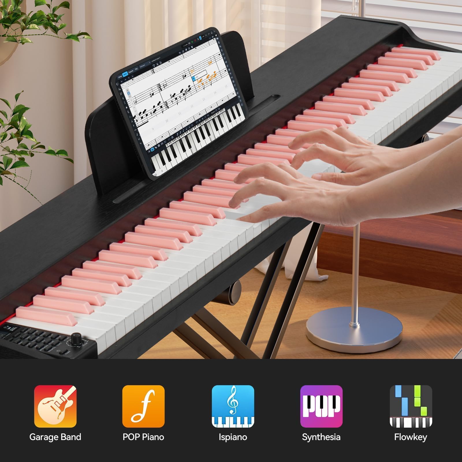 Amazon.com: ZHRUNS 88 Key Weighted Keyboard Piano with Sustain