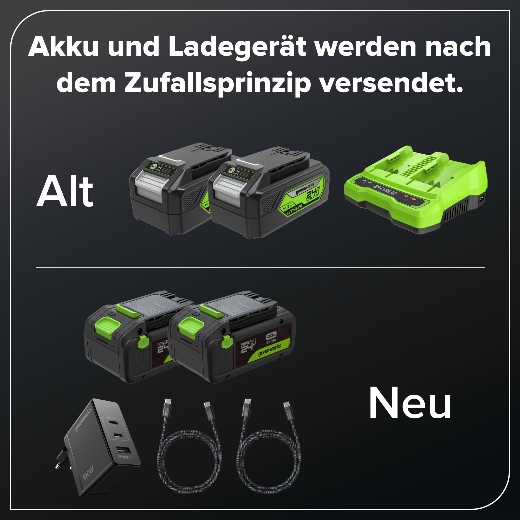 Greenworks Selbstfahrender Akku Rasenmäher 48V (24V x 2) bis zu 480m², 46cm Schnittbreite, 55L Sack Rasenmäher Elektro Plus Zwei 4Ah-Akkus und Doppelladegerät,3 Jahre Garantie,GD24X2LM46SPK4X