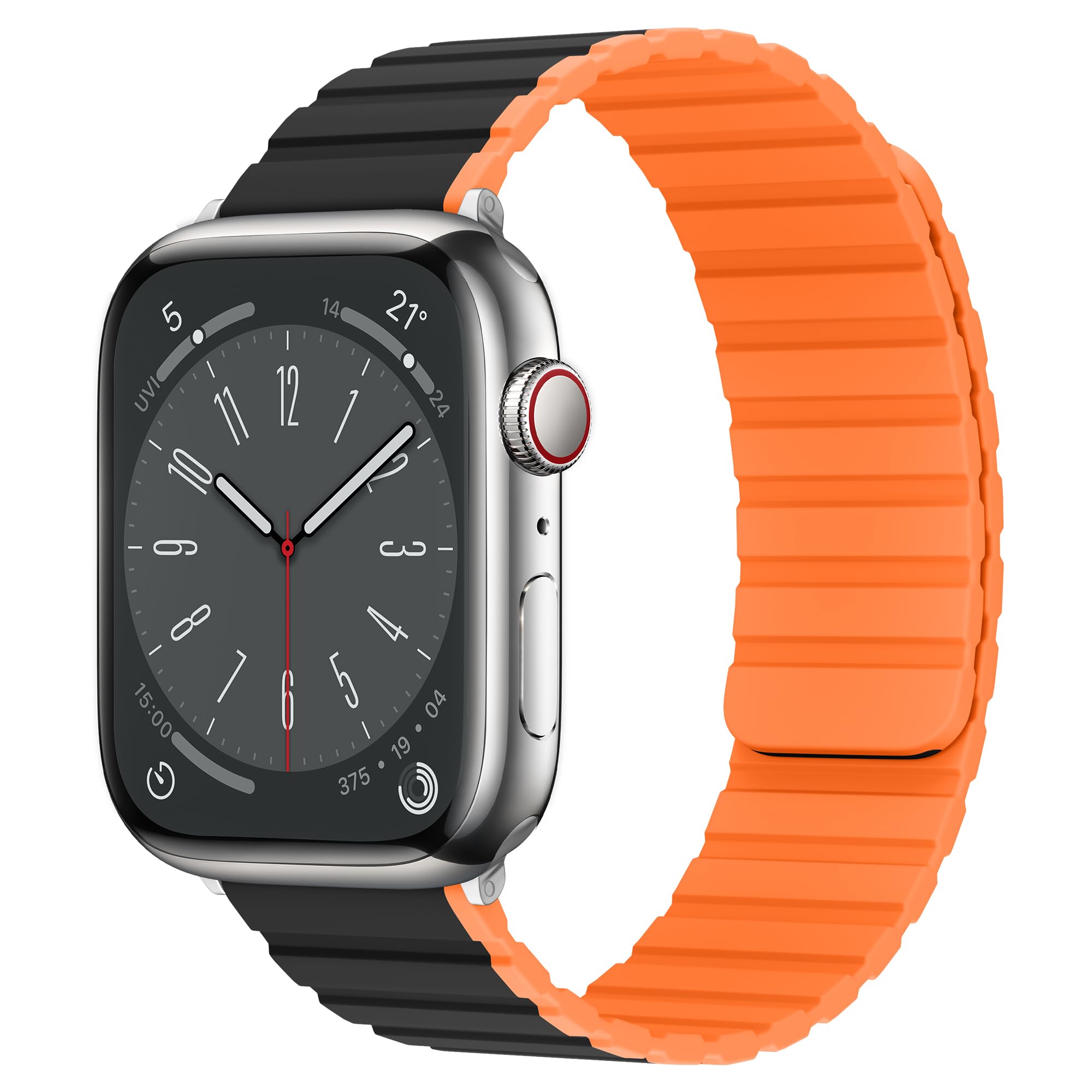 KEYSJEFFCompatible with Apple Watch Straps 45mm 44mm 41mm 40mm, Comfortable Silicone Magnetic Bands for IWatch Series 9 SE 8 7 6 5 4 (Not Include Watch)