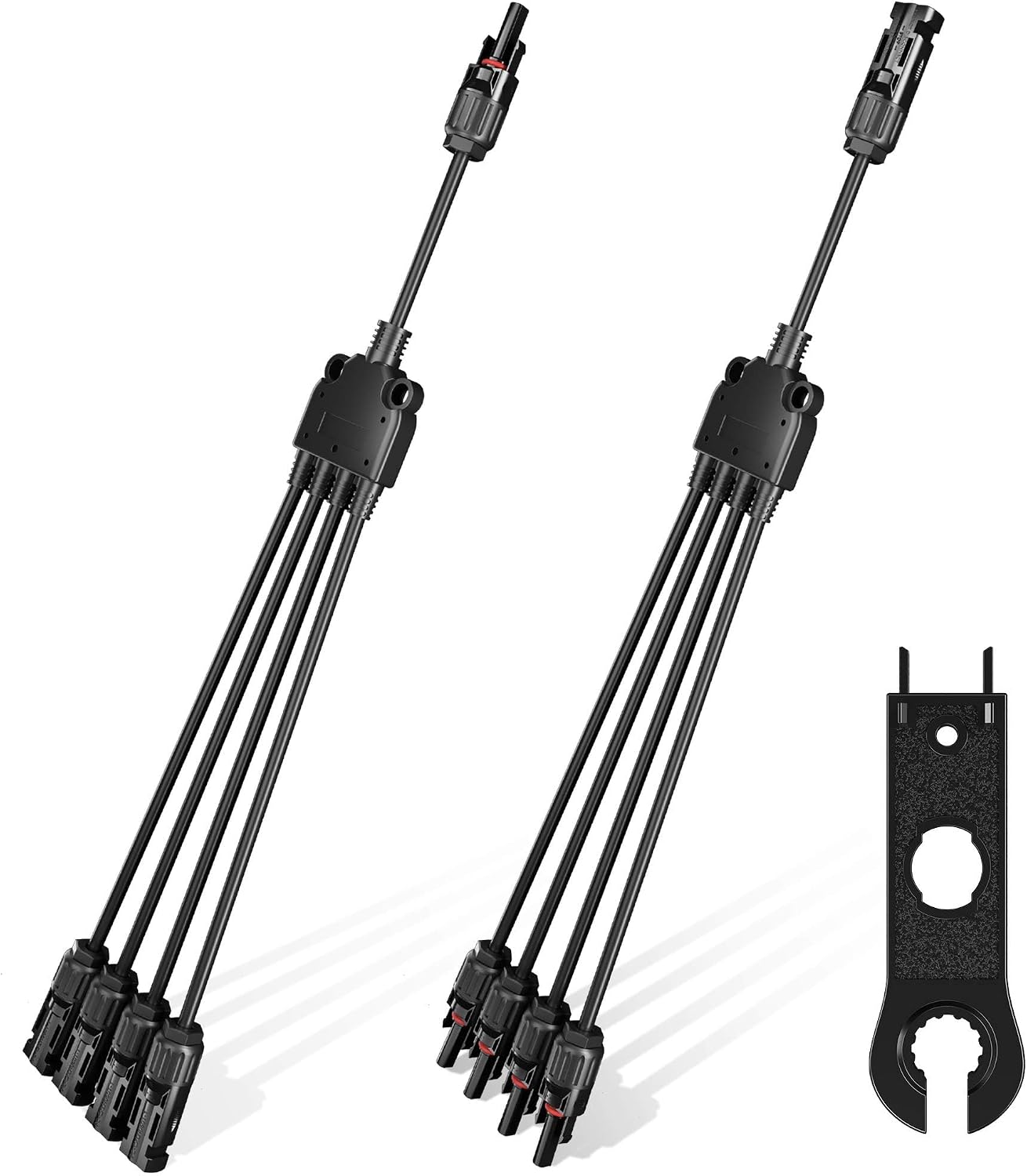 OYMSAE Solar Y Branch Connectors Parallel Connectors 1 to 4 Solar Cable Adapter Tool Kit (M/FFFF, F/MMMM)
