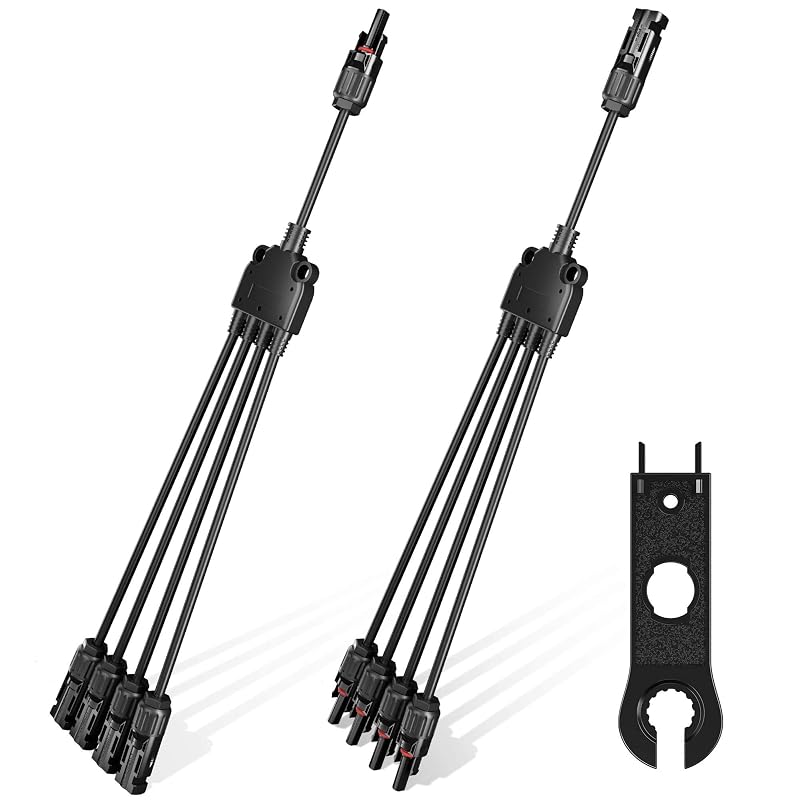 Conectores Paralelos Solares Y 1 para 4 OYMSAE M/FFFF e F/MMMM com Certificações CE e TUV, Kit com 1 Par