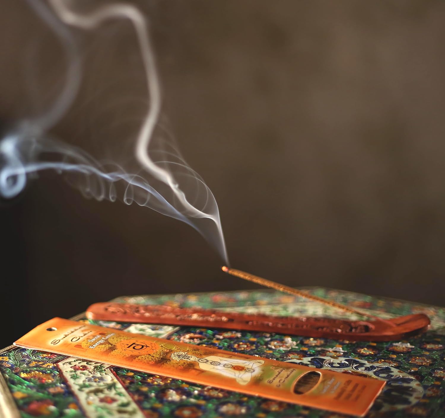 Prabhuji’s Gifts - Divine Chakra Incense Sticks - Svadhisthana Sacral Energy - Handmade Herbal Indian Incense - Agarbatti for Meditation & Cleansing - Water Element, Sensuality & Creativity (10 Pack)