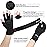 Duerer Arthritis Compression Gloves with Straps, Women Men for RSI, Carpal Tunnel, Rheumatoid, Tendonitis, Hand Pain, Hand Support. Fingerless Gloves for Computer Typing and Daily work (Black, L)