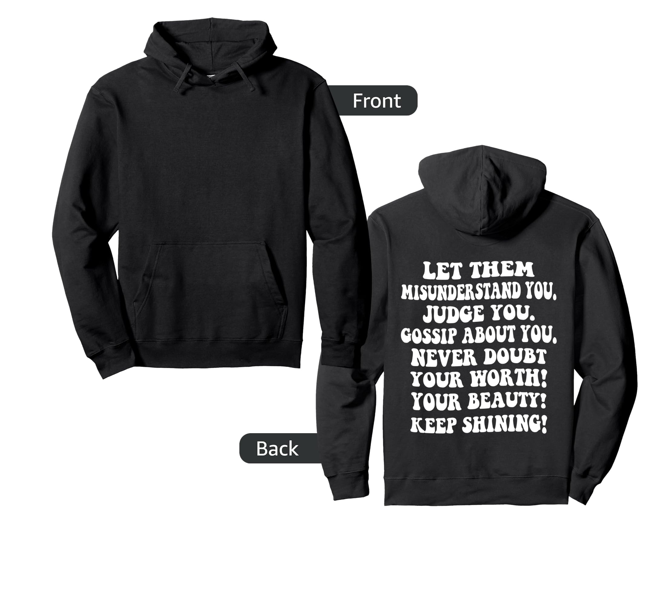 Black Motivational Hoodie