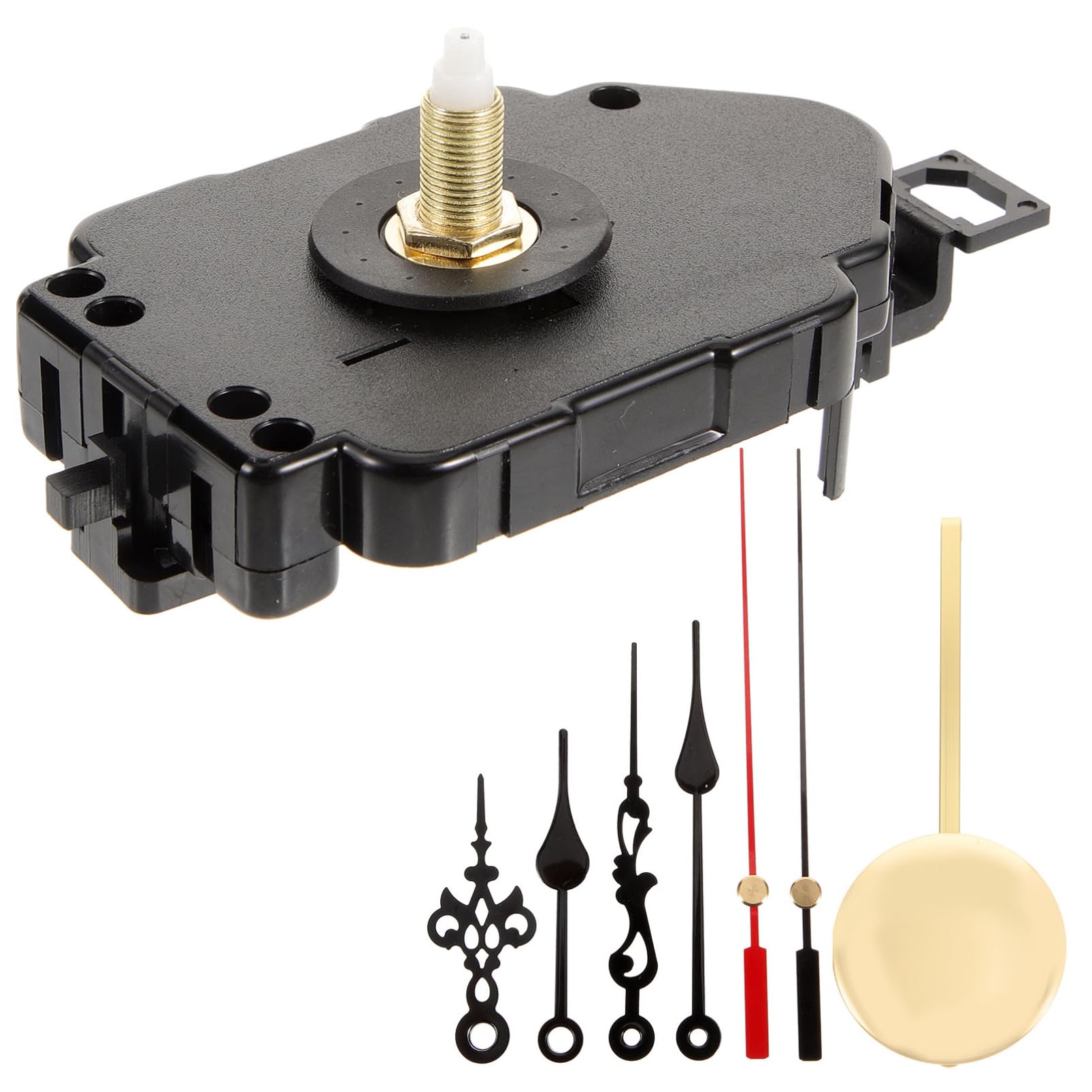 UKCOCO 4ensembles Mécanisme Horloge Pendule avec Aiguilles Et Axes De Kit De Remplacement pour Horloges Murales Pratique Et