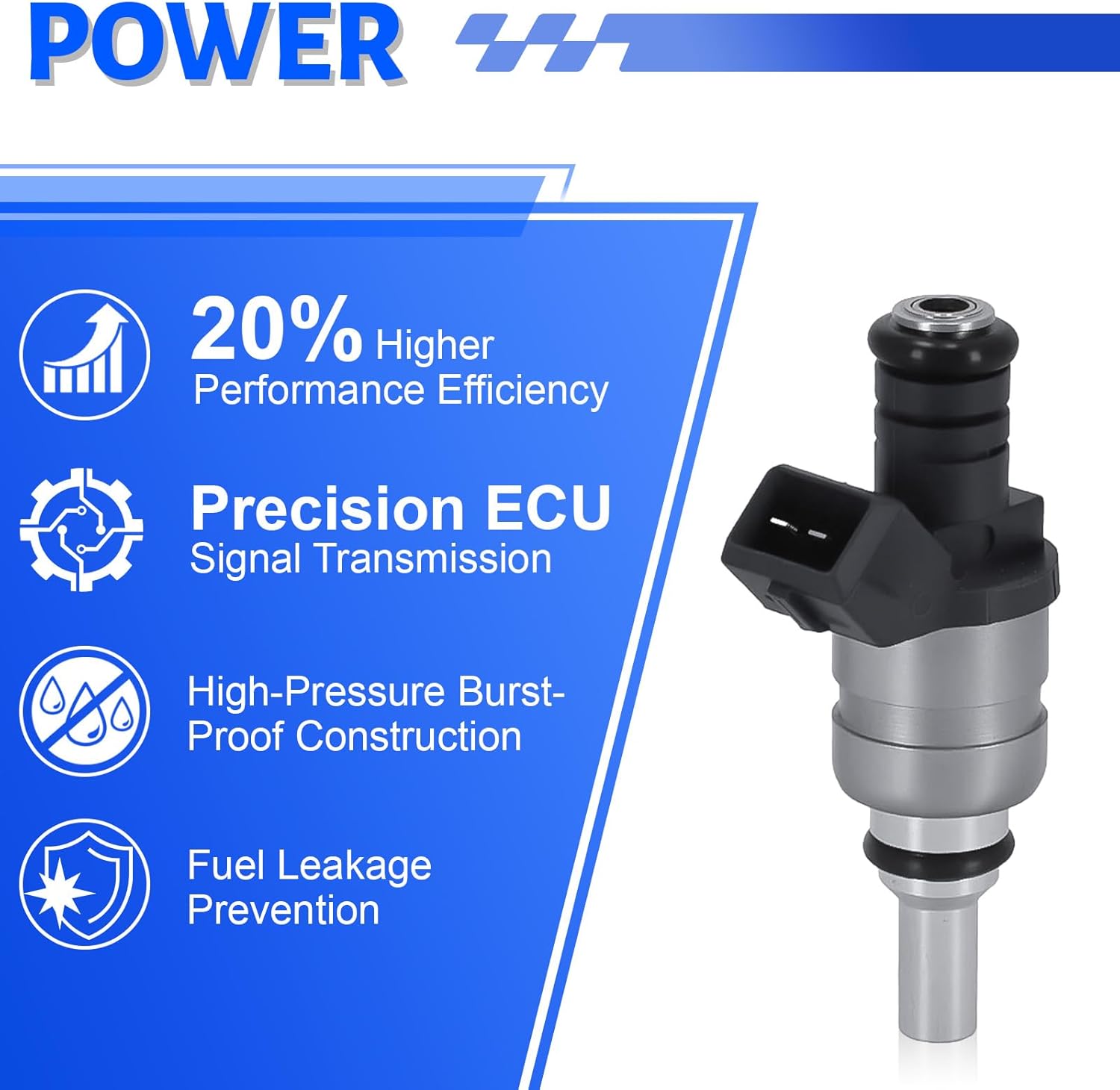 FJ663 Fuel Injectors (Only 3.0L) Fit for 2001-2006 BMW 330Ci 330i 330xi 530i X3 X5 Z3 Z4 Replace# 13537546245, 13641439800 丨 Set of 6