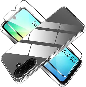 for Samsung Galaxy A26 Screen Protector1 pack Tempered Glass flim with case,9H Hardness,Anti-Scratch, Case Friendly, Bubble Free,HD Clear
