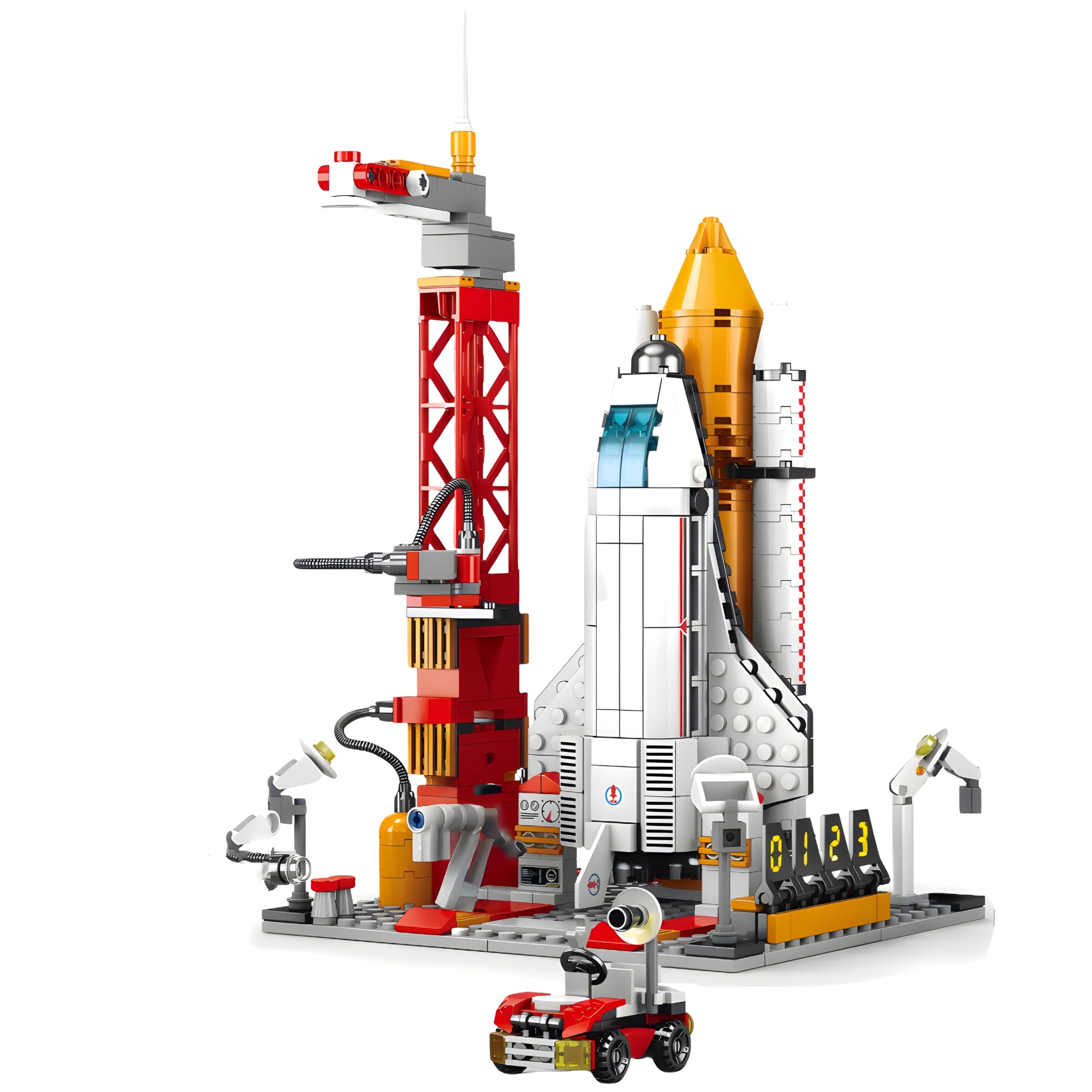 Space Shuttle Building Blocks Set, 494 PCS Exploration STEM Space Rocket Educational Construction Building Blocks Model Toy with Rocket & Launcher for Home Decor, Creative Gift for Adults & Teens