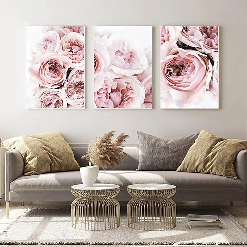 Miniatura 44 de Arte de pared bohemio con margaritas, decoración de pared de lienzo de montaña, impresiones abstractas de flores silvestres, puesta de sol, arte de