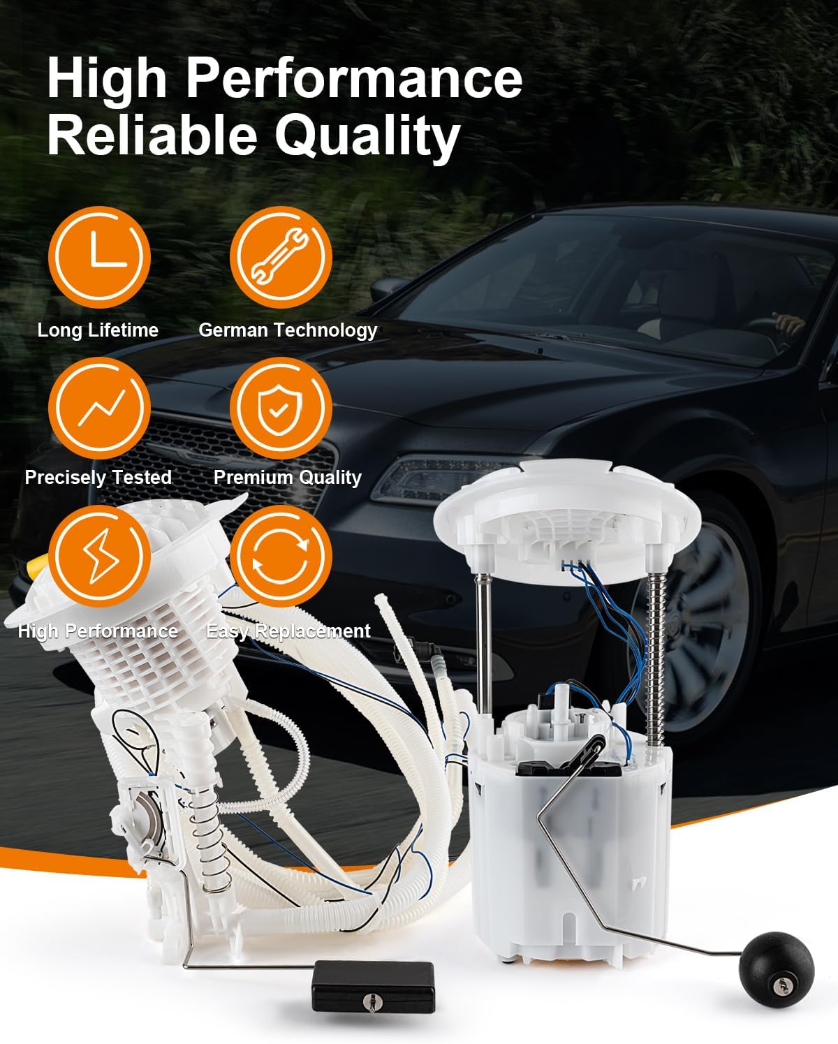 Electric Fuel Pump Module Assembly Compatible with 2005-2015 Chrysler 300 2008-2015 Dodge Challenger 2006-2015 Dodge Charger 2005-2008 Magnum V6 V8 2.7L 3.5L 3.6L 5.7L 6.1L 6.4L Left & Right