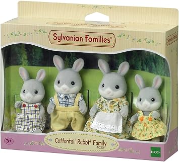 Sylvanian Families - Cottontail Rabbit Family , Dollhouse Playset 4030