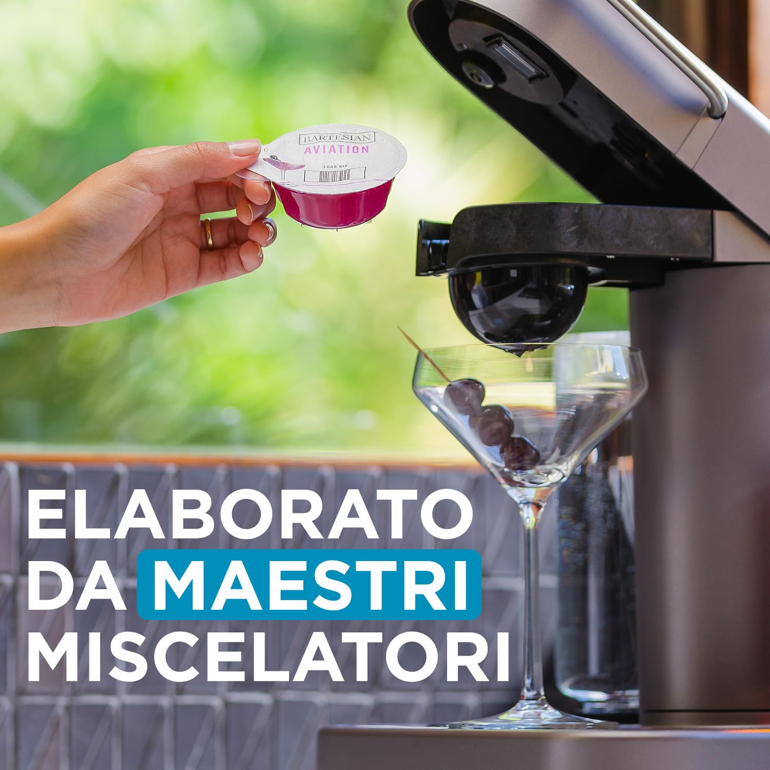 Bartesian Mix per Espresso Martini - Capsule per Cocktail a Base di Vodka - Set di 8 Capsule Analcoliche - Ingredienti per Preparazione Cocktail