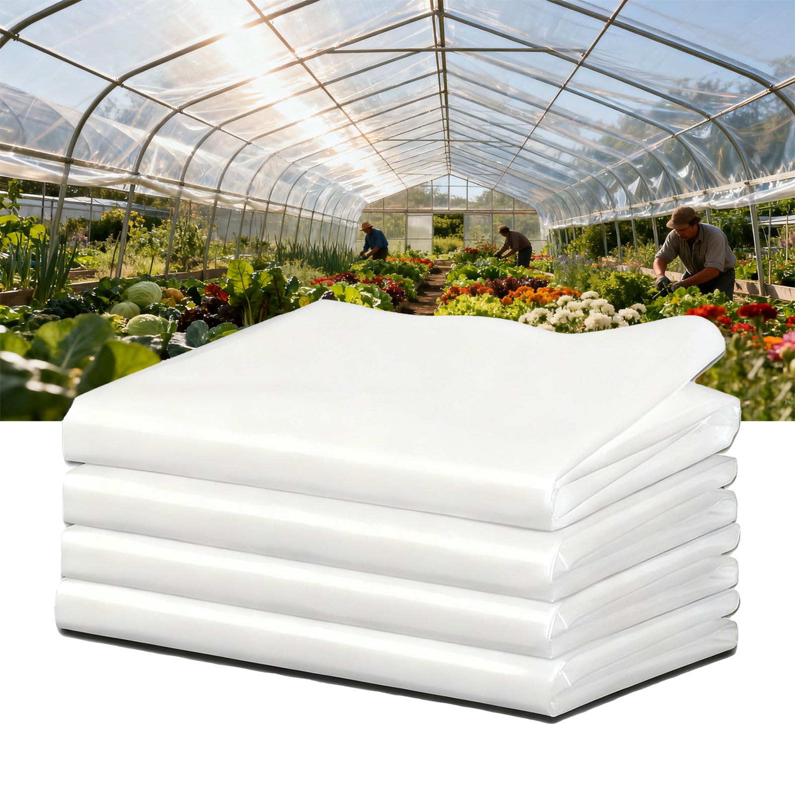 Generisch Diese robuste, transparente Kunststofffolie (3 x 10 m) ist eine verdickte, wasserdichte und staubdichte Gewächshausfolie, die Sich ideal für Gartenbau, Landwirtschaft, Gebäudeisolierung und