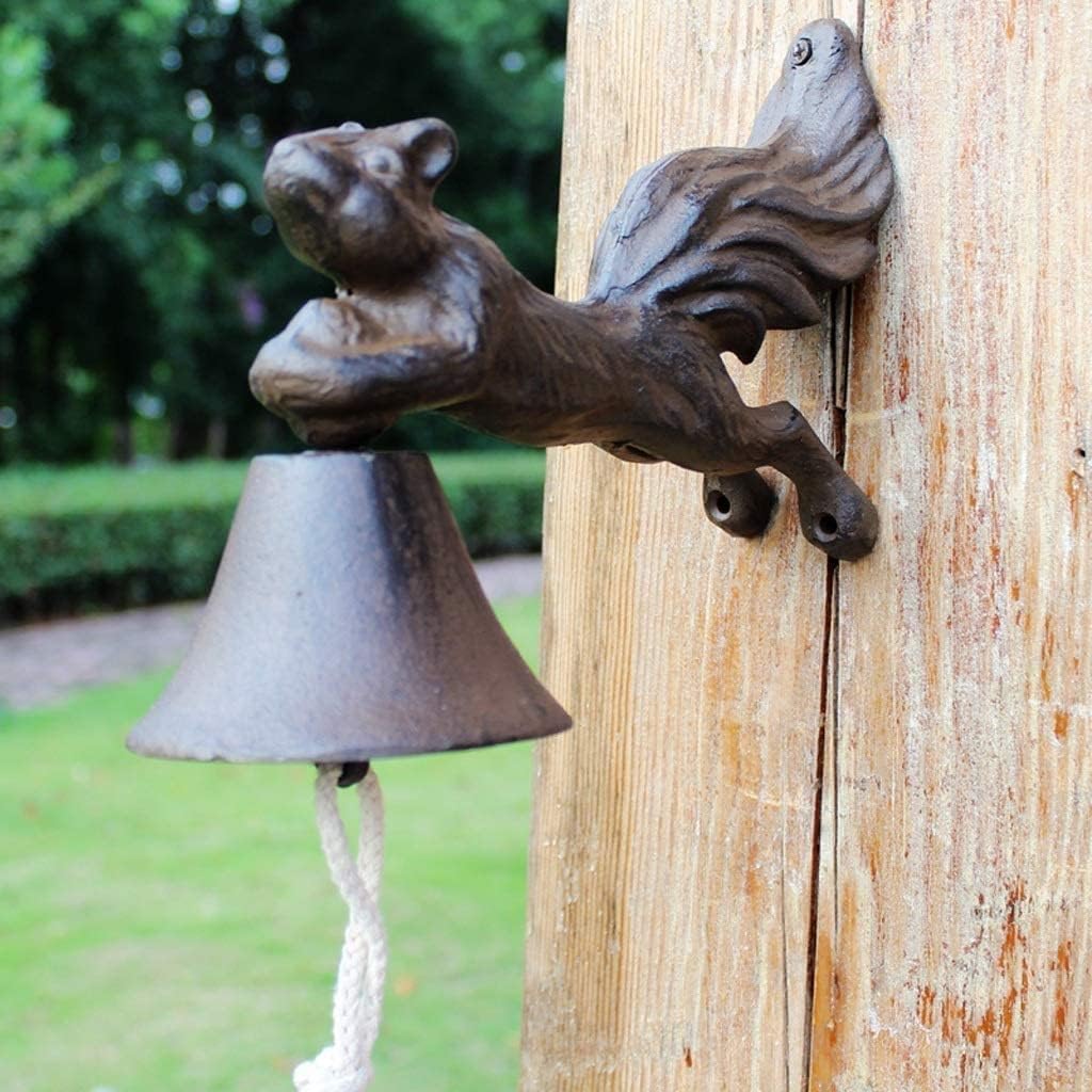 Cast Iron Doorbell, Cast Iron Dinner Bell Chimes Bell Antique Copper Wrought Iron Doorbell Retro Villa Wind Chime Home Decoration Handbell Crafts Cast Iron doorbell